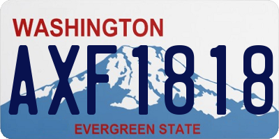 WA license plate AXF1818