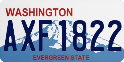 WA license plate AXF1822