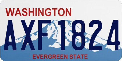 WA license plate AXF1824
