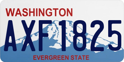 WA license plate AXF1825