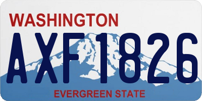 WA license plate AXF1826