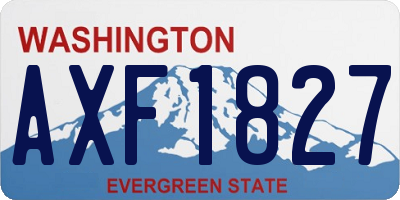 WA license plate AXF1827
