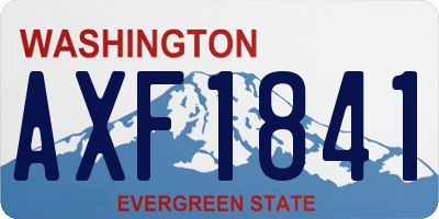 WA license plate AXF1841