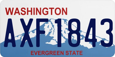 WA license plate AXF1843