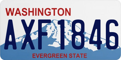 WA license plate AXF1846