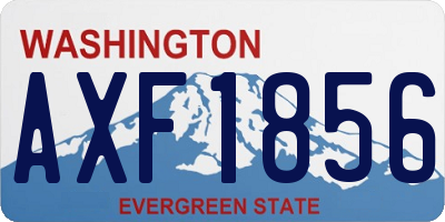 WA license plate AXF1856