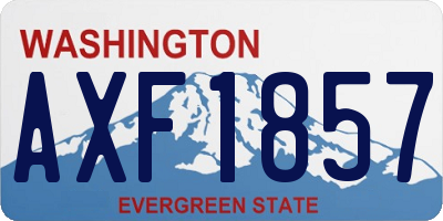 WA license plate AXF1857