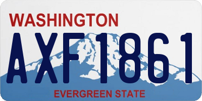 WA license plate AXF1861