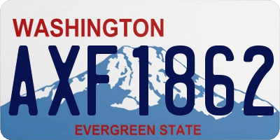 WA license plate AXF1862