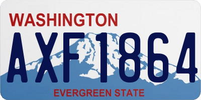 WA license plate AXF1864