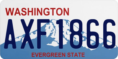 WA license plate AXF1866