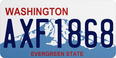 WA license plate AXF1868