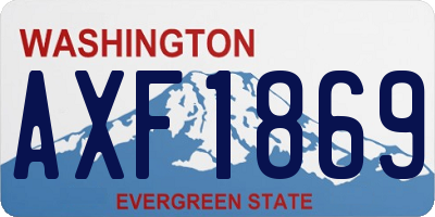 WA license plate AXF1869