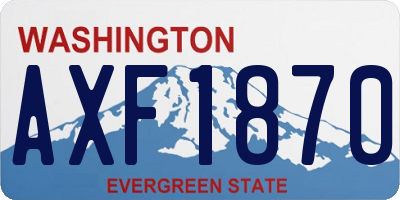 WA license plate AXF1870