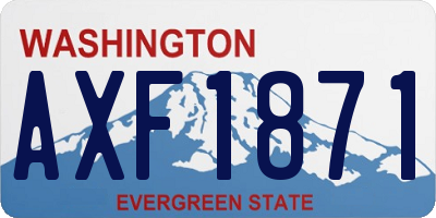 WA license plate AXF1871