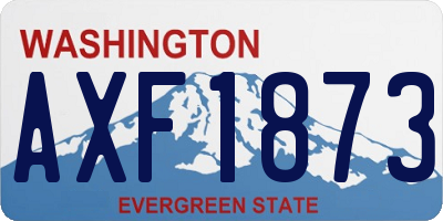 WA license plate AXF1873