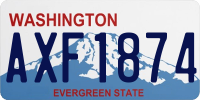 WA license plate AXF1874