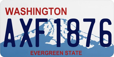 WA license plate AXF1876