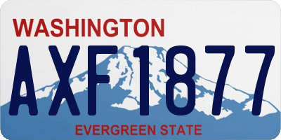 WA license plate AXF1877