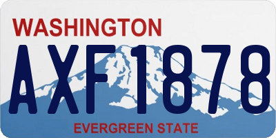 WA license plate AXF1878