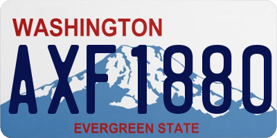 WA license plate AXF1880