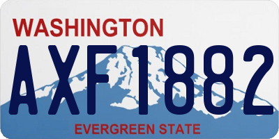 WA license plate AXF1882