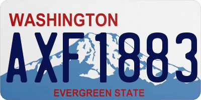 WA license plate AXF1883