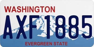 WA license plate AXF1885