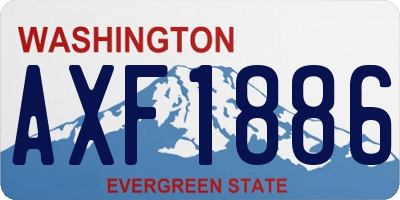 WA license plate AXF1886