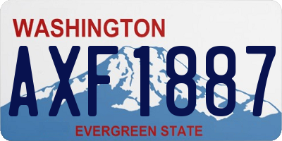 WA license plate AXF1887