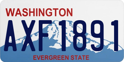 WA license plate AXF1891