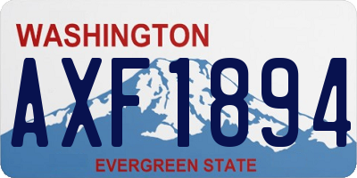 WA license plate AXF1894