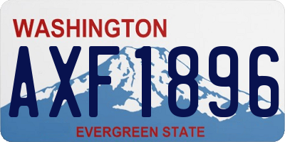 WA license plate AXF1896