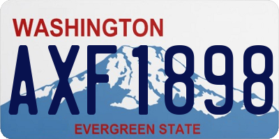 WA license plate AXF1898