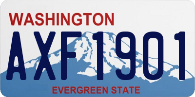 WA license plate AXF1901