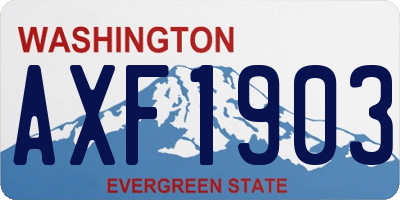 WA license plate AXF1903