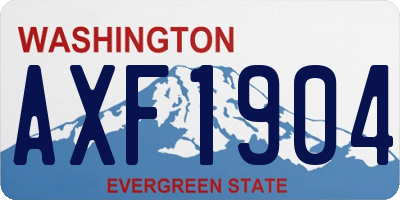 WA license plate AXF1904