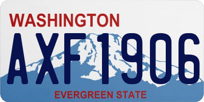 WA license plate AXF1906