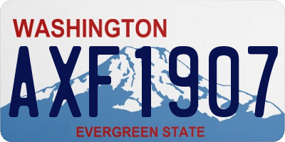 WA license plate AXF1907