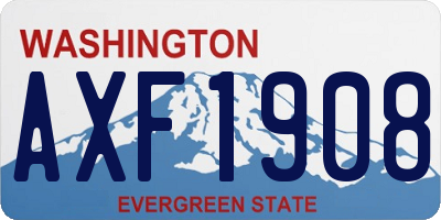 WA license plate AXF1908