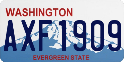 WA license plate AXF1909