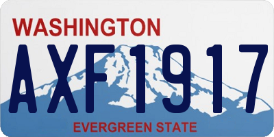 WA license plate AXF1917