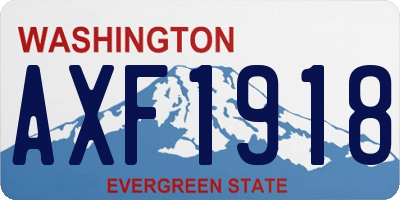 WA license plate AXF1918