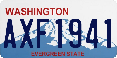 WA license plate AXF1941