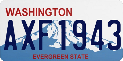 WA license plate AXF1943