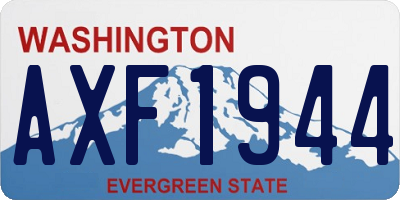 WA license plate AXF1944