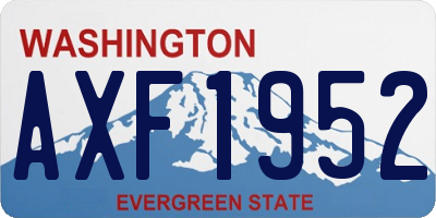 WA license plate AXF1952
