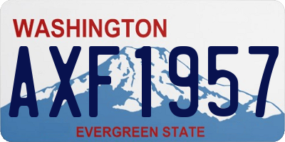 WA license plate AXF1957