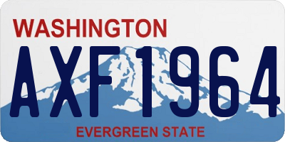WA license plate AXF1964