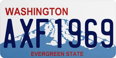 WA license plate AXF1969
